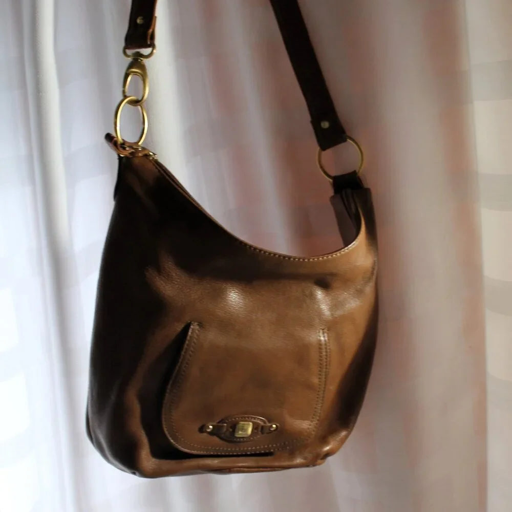 Stone Mountain Brown Leather Hobo Bag